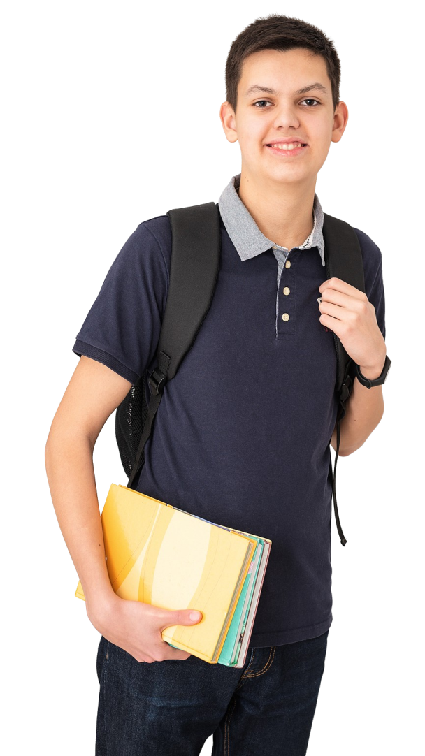 A boy holding a basketball